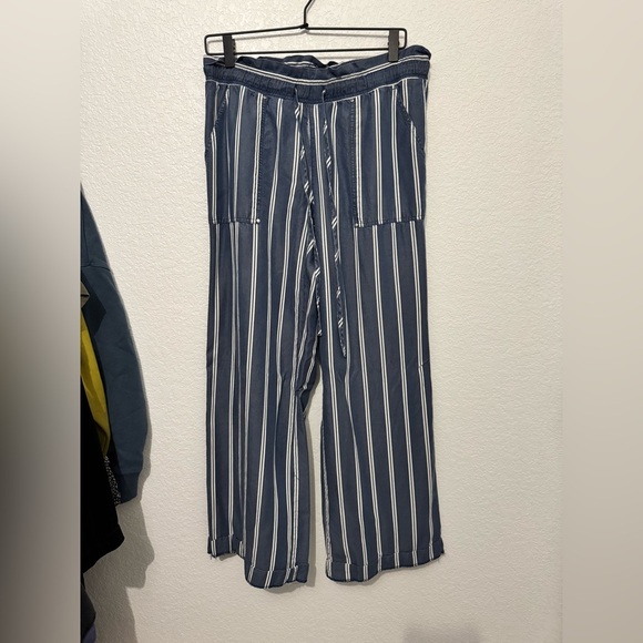 Jones New York Pants - Jones New York Women's Navy Striped Wide Leg Pants